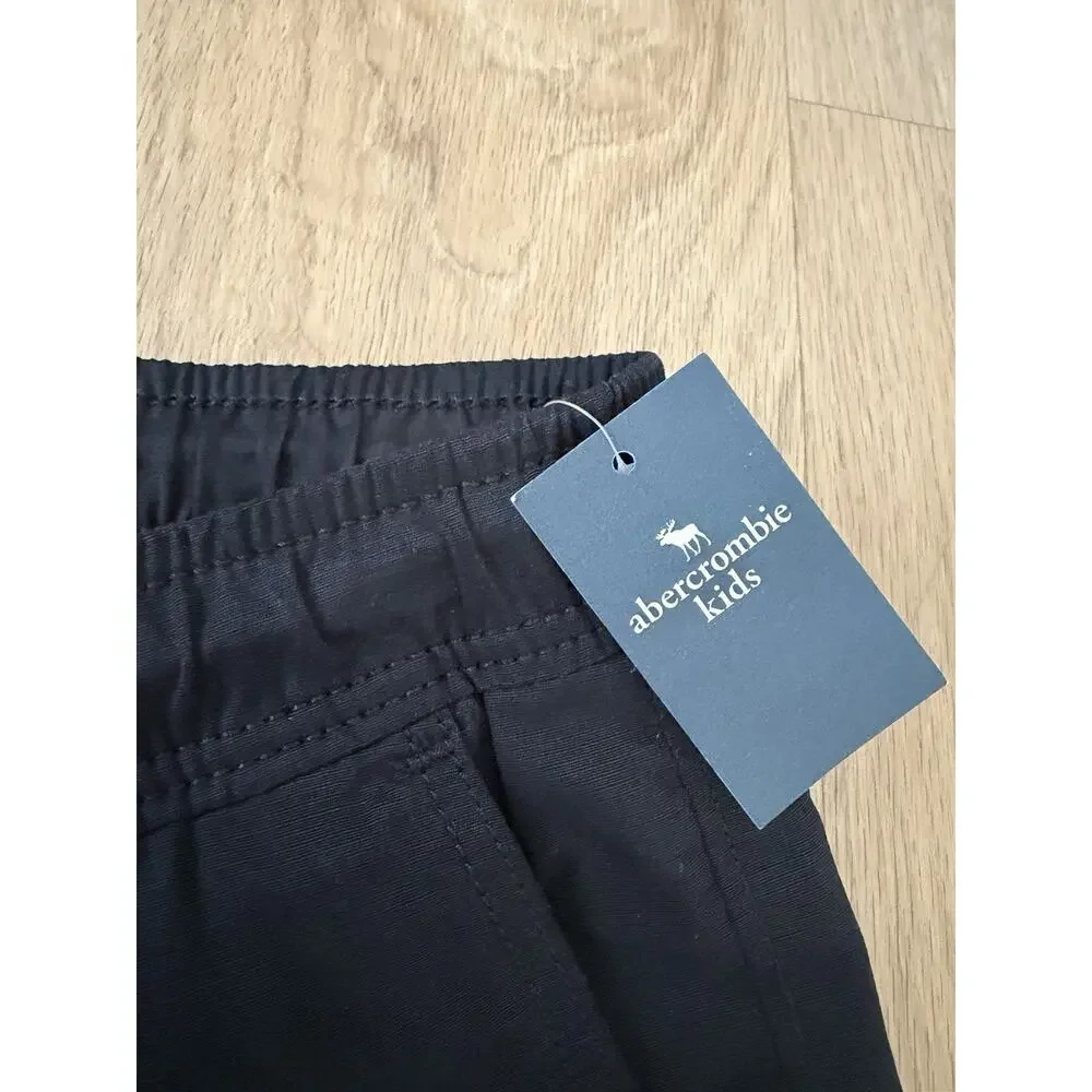 Abercrombie & Fitch Boys Pull On Black Cargo Pants Size 11/12